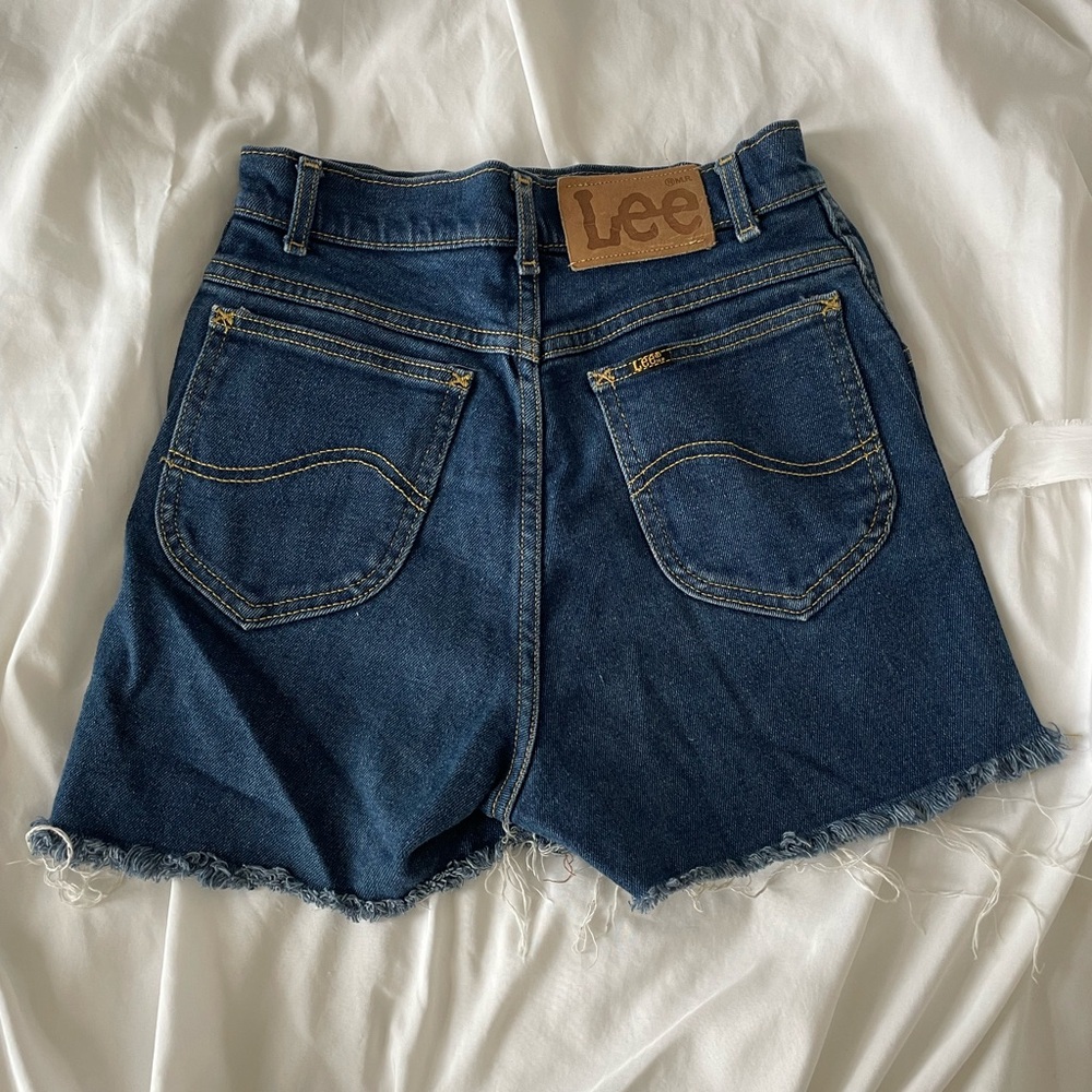 Vintage Lee Women's Blue Denim Shorts